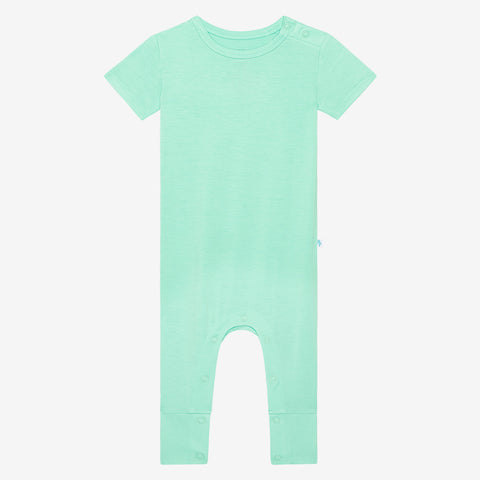 ROMPER SHORT SLEEVE-SEA GLASS