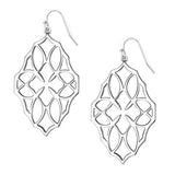 EARRINGS-BELIEVER LARGE DROP SILVER