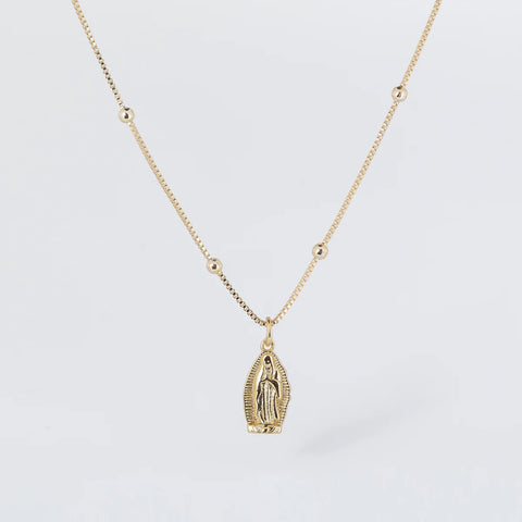 NECKLACE-DAINTY MIRACULOUS MARY MEDAL
