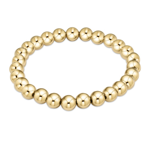 BRACELET -CLASSIC GOLD 7MM BEAD