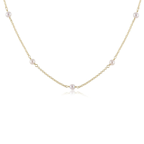 41"NECK SIMPLICITY CHAIN-GOLD 8MM PEARL