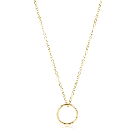 16"NECK GOLD--HALO GOLD CHARM