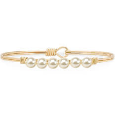 OFF WHITE PEARL BRASS BANGLE