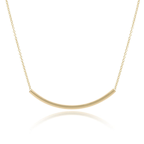 16"NECKLACE GOLD- BLISS BAR