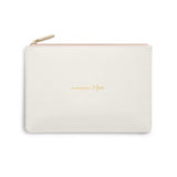 COLOR POP PERFECT POUCH-WHITE/PALE PINK •WONDERFUL MOM•