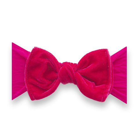 KNOT HEADBAND-VELVET FUCHSIA