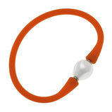 BRACELET-GIGI BAROQUE PEARL SILICONE ORANGE