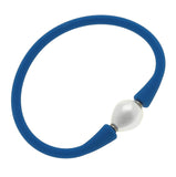 BRACELET-GIGI BAROQUE PEARL SILICONE BLUE