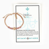 A MOTHERS LOVE BLESSING FOR MY DAUGHTER-BRAC-GOLD METALLIC COPPER ROSE