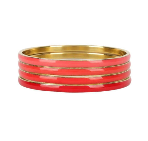 BUDHAGIRL BANGLES-KRISHNA-CORAL SET 4