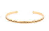 BRACELET-BIRTHSTONE-CUFF GOLD