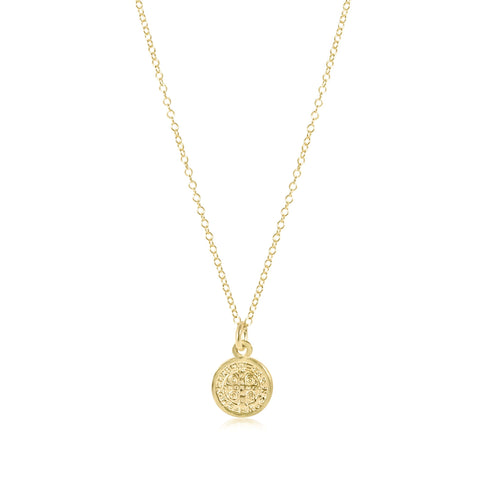 16"NECK GOLD- BLESSING SMALL GOLD CHARM