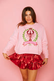 QUEEN OF SPARKLES -PINK CRAWFISH QUEEN SWEATSHIRT